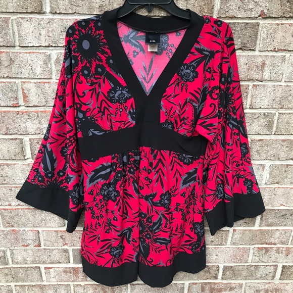 Asian-Inspired Tunic Mini Dress Kimono Bell Sleeves Empire Waist | M/L - Picture 5 of 12